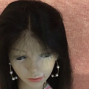 Lace Front Straight Remy Brazilian Human Hair Wig for Woman